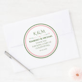 Eenvoudige bruiloft Envelope Seal Ronde Sticker (Envelop)