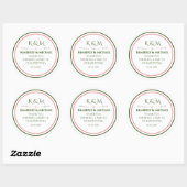 Eenvoudige bruiloft Envelope Seal Ronde Sticker (Vel)