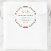 Eenvoudige bruiloft Envelope Seal Ronde Sticker (Tas)