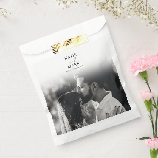 Eenvoudige bruiloft foto Dank je Bedankzakje (Gezegeld)
