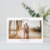 Eenvoudige bruiloft foto Hartelijk dank Bedankkaart (Staand voorkant)