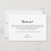 Eenvoudige bruiloft foto Hartelijk dank Bedankkaart (Achterkant)