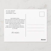 Eenvoudige bruiloft foto Hartelijk dank Briefkaart (Achterkant)