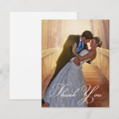 Eenvoudige bruiloft foto Je groet toevoegen Bedankkaart (Voorkant / Achterkant)