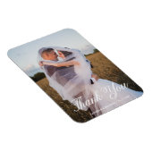 Eenvoudige bruiloft foto Naam en datum toevoegen B Magneet (Rechterzijde)
