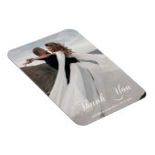 Eenvoudige bruiloft foto Naam en datum toevoegen B Magneet (Rechterzijde)