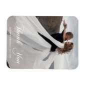 Eenvoudige bruiloft foto Naam en datum toevoegen B Magneet (Horizontaal)