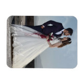 Eenvoudige bruiloft foto Namen en datum toevoegen Magneet (Horizontaal)