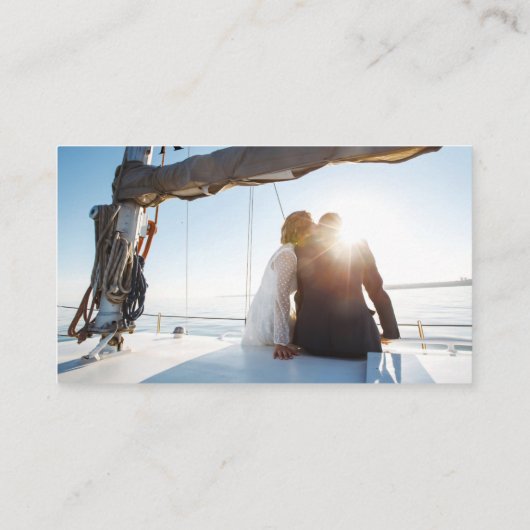 Eenvoudige bruiloft foto plaats kaart plaatskaartje (Achterkant)