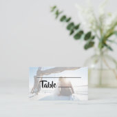 Eenvoudige bruiloft foto plaats kaart plaatskaartje (Staand voorkant)