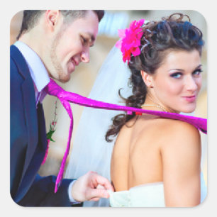 Eenvoudige bruiloft foto Sticker