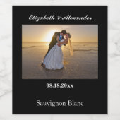 Eenvoudige bruiloft foto wijnfles Favor Wijn Label Wijn Etiket (Enkel label)