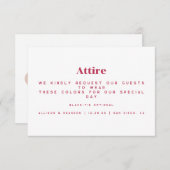 Eenvoudige bruiloft-gastband Kaart (Voorkant / Achterkant)