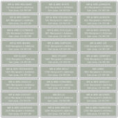 Eenvoudige bruiloft gasten adres 27 ontvangers lab sticker (Voorkant)