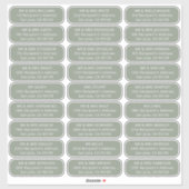 Eenvoudige bruiloft gasten adres 27 ontvangers lab sticker (Vel)