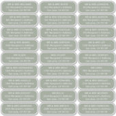 Eenvoudige bruiloft gasten adres 27 ontvangers lab sticker (Voorkant)