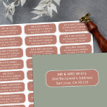 Eenvoudige bruiloft gasten adres 27 ontvangers lab sticker<br><div class="desc">Deze gemakkelijk aan te passen bruiloft gast adresetiketten zijn ideaal voor uw moderne minimalistische bruiloft briefpapier. Deze stickers kunnen worden gebruikt voor bedankbriefjes, save-the-dates, uitnodigingen en meer. Op elk van de 27 labels kunnen een andere naam en een ander adres van de gast worden afgedrukt op een oude roos eigentijdse...</div>