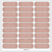 Eenvoudige bruiloft gasten adres 27 ontvangers lab sticker (Vel)