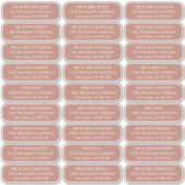 Eenvoudige bruiloft gasten adres 27 ontvangers lab sticker (Voorkant)