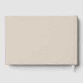 Eenvoudige bruiloft gastenboek, linnen bruiloft ga gastenboek (Achterkant)