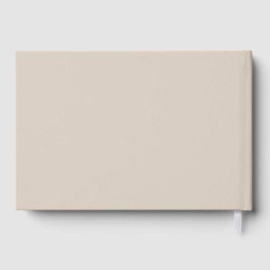 Eenvoudige bruiloft gastenboek, linnen bruiloft ga gastenboek (Achterkant)