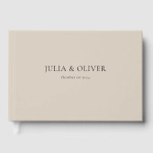 Eenvoudige bruiloft gastenboek, linnen bruiloft ga gastenboek (Voorkant)