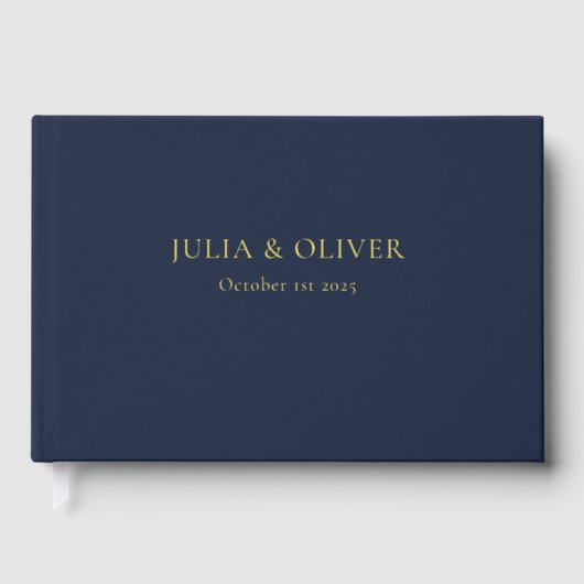Eenvoudige bruiloft gastenboek, linnen bruiloft ga gastenboek (Voorkant)