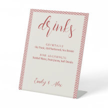 Eenvoudige bruiloft handtekening drinken