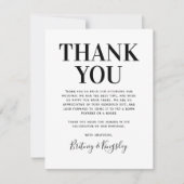 Eenvoudige bruiloft - Hartelijk dank Bedankkaart (Voorkant)