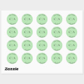 Eenvoudige bruiloft Initiaal Sticker (Vel)