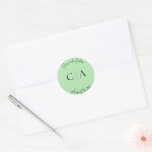 Eenvoudige bruiloft Initiaal Sticker