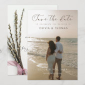 eenvoudige bruiloft kaart (Voorkant / Achterkant)