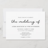 Eenvoudige bruiloft kaart (Voorkant)