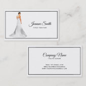 Eenvoudige bruiloft Kaart Visitekaartje (Voorkant / Achterkant)