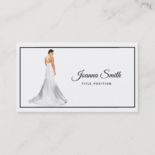 Eenvoudige bruiloft Kaart Visitekaartje (Voorkant)