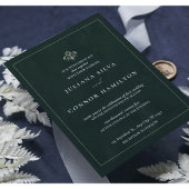 Eenvoudige bruiloft, klassieke monogram bruiloft,  kaart