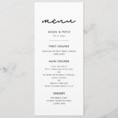 Eenvoudige bruiloft menu (Voorkant)