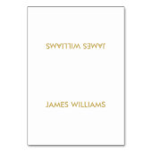 Eenvoudige bruiloft met Gold en White Kaart (Voorkant)