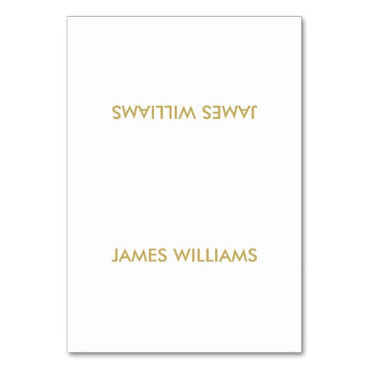 Eenvoudige bruiloft met Gold en White Kaart (Voorkant)