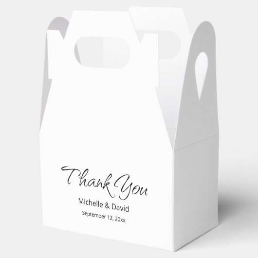 Eenvoudige bruiloft Modern Boho Dank u Bedankdoosjes (Geopend)