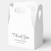 Eenvoudige bruiloft Modern Elegant Dank u Bedankdoosjes (Geopend)