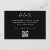 Eenvoudige bruiloft Modern handschrift Details QR- Informatiekaartje (Voorkant)