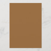 Eenvoudige bruiloft moderne chic rustieke bruine d menu (Achterkant)
