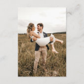 Eenvoudige bruiloft Monogram Klassieke Minimale QR Informatiekaartje (Voorkant)