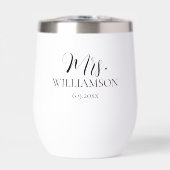 Eenvoudige bruiloft Mr. Mrs Names Date Custom (Voorkant)