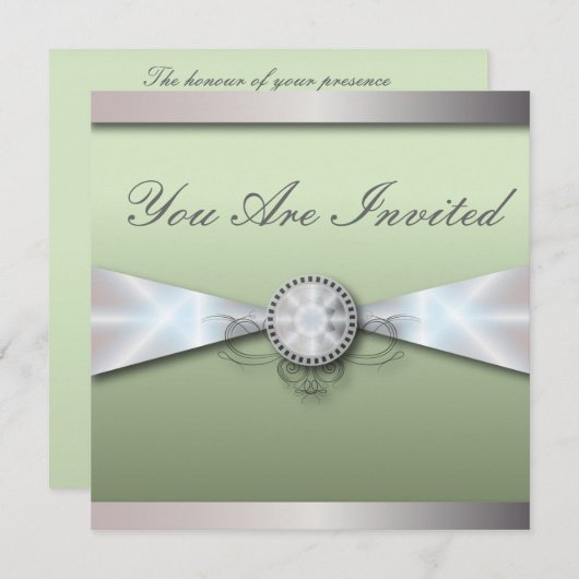 Eenvoudige bruiloft Munt en witte bruiloft Kaart (Voorkant / Achterkant)