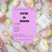 Eenvoudige bruiloft nodigt datum roze champagne ui save the date