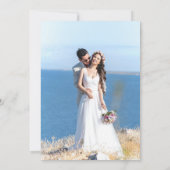 Eenvoudige bruiloft ontvangst uitnodigingen (Achterkant)