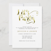 Eenvoudige bruiloft ontvangst uitnodigingen (Voorkant)