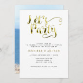 Eenvoudige bruiloft ontvangst uitnodigingen (Voorkant / Achterkant)